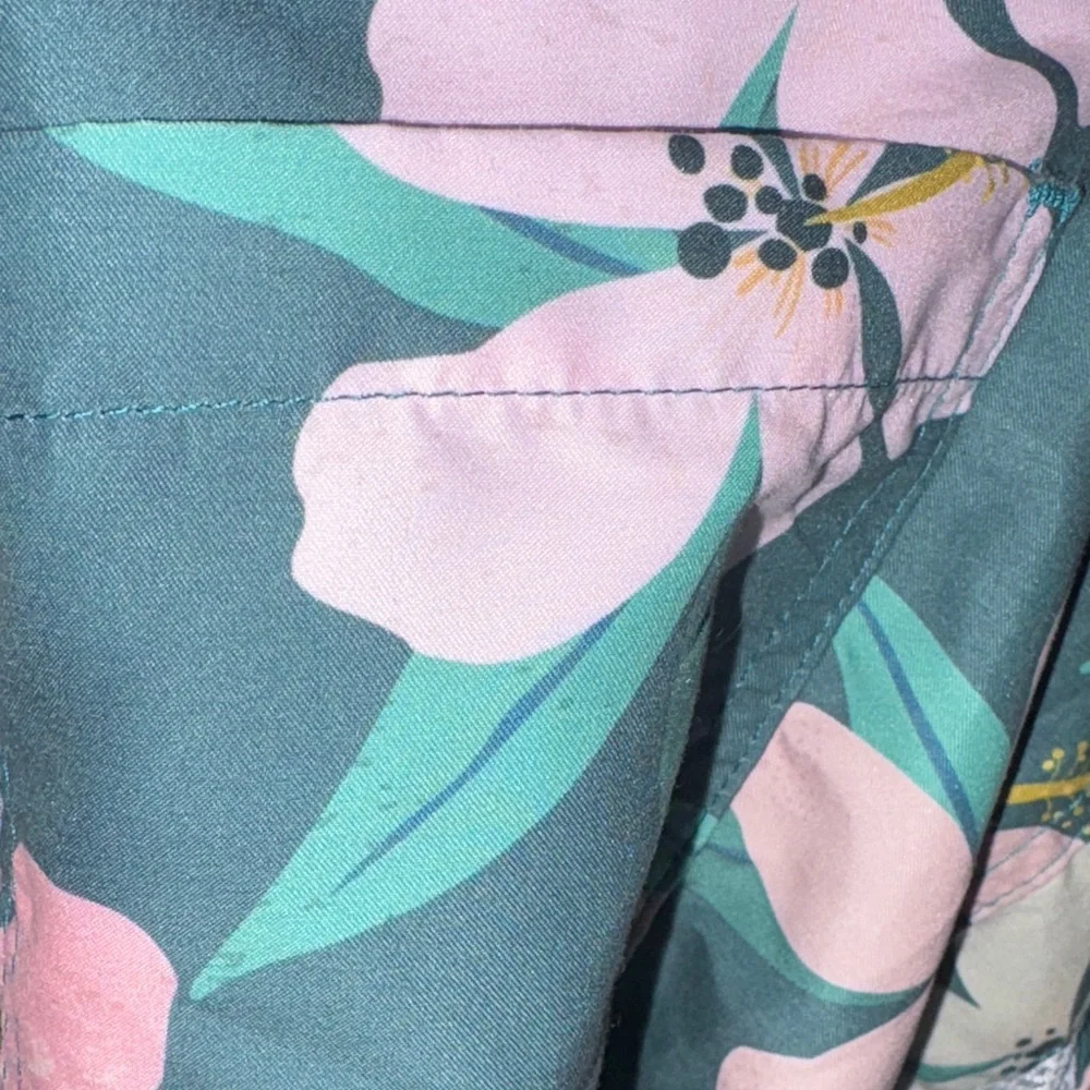 MAD Engine Floral Swim Trunks - Pink and Green
